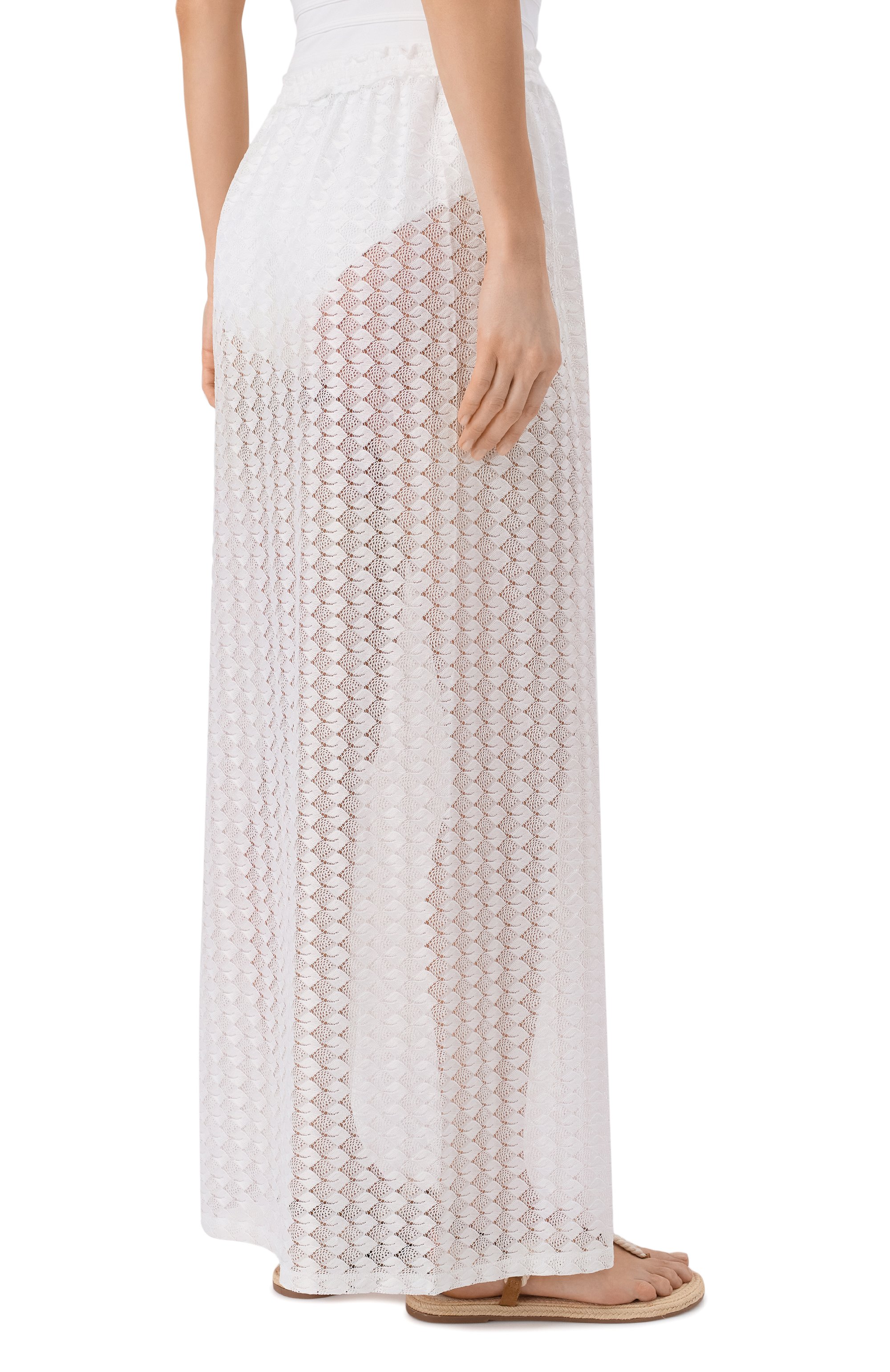 Юбка MELISSA ODABASH белого цвета по цене 28420 руб., арт. MENDI CR, фото 4 Юбка MELISSA ODABASH, арт. MENDI CR, фото 4