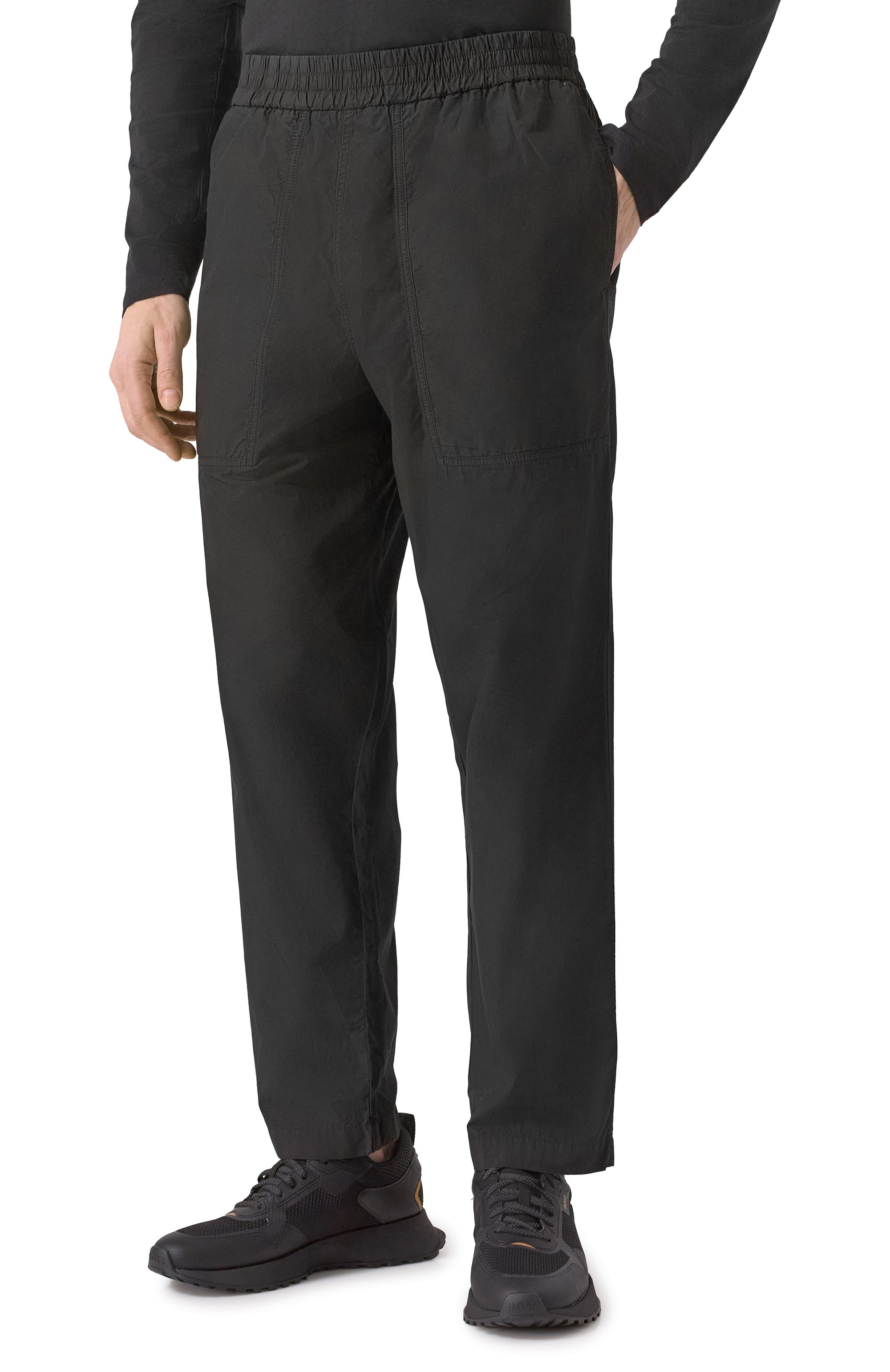 Хлопковые брюки ICEBERG черного цвета по цене 28950 руб., арт. B080/0032, фото 3 Хлопковые брюки ICEBERG, арт. B080/0032, фото 3