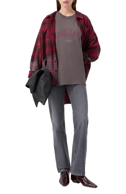 Женская хлопковая футболка ISABEL MARANT ETOILE, арт. 23PTS0069FA-A1N97E