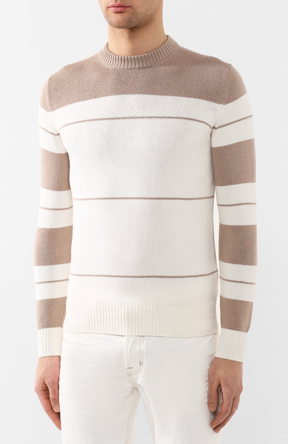 Свитер из смеси хлопка и шелка LORO PIANA, арт. FAI9911, фото 3