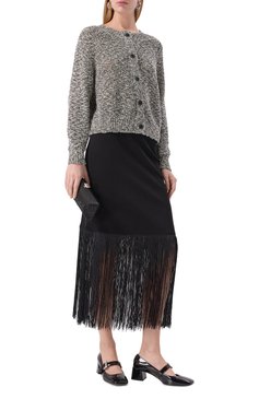 Женский кардиган SEVENTY VENEZIA серого цвета, арт. MT3745/930113 | Фото 2 (Рукава: Длинные; Материал внешний: Хлопок, Синтетический материал; Длина (для топов): Стандартные; Женское Кросс-КТ: кардиган-трикотаж; Стили: Кэжуэл; Застежка: Пуговицы)