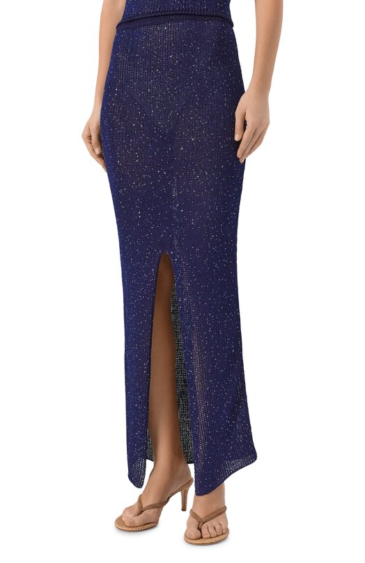 Шелковая юбка Paramidonna SS25SKBNBL-1 Синий  SS25SKBNBL-1 Фото 3