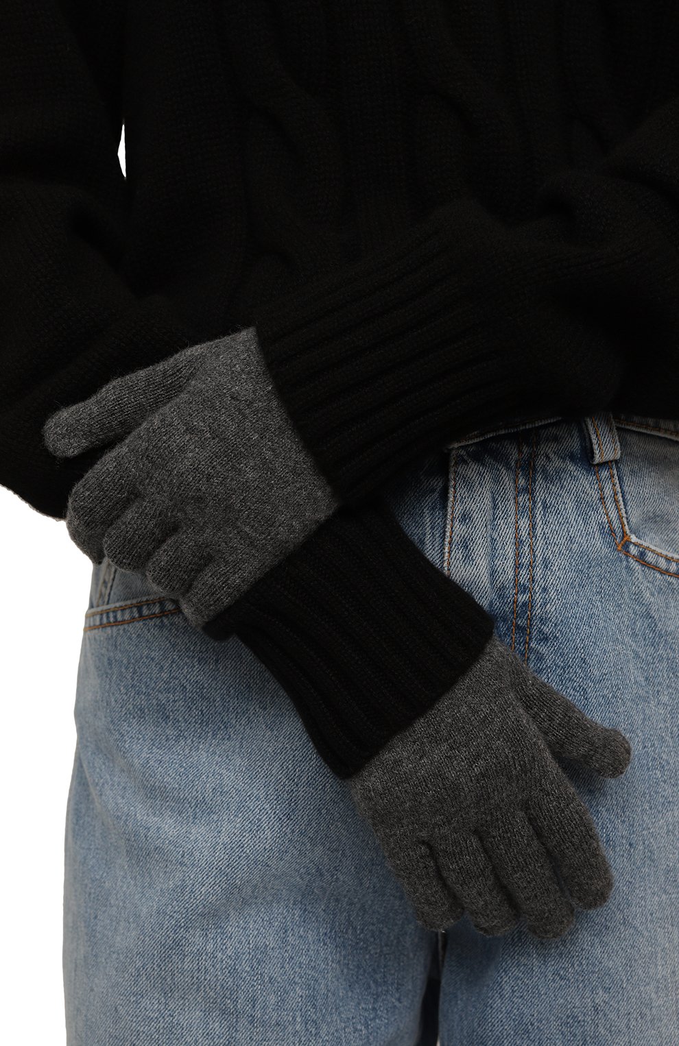 Перчатки из шерсти и кашемира YVES SALOMON, арт. 23WAA507XXMACL, фото 2