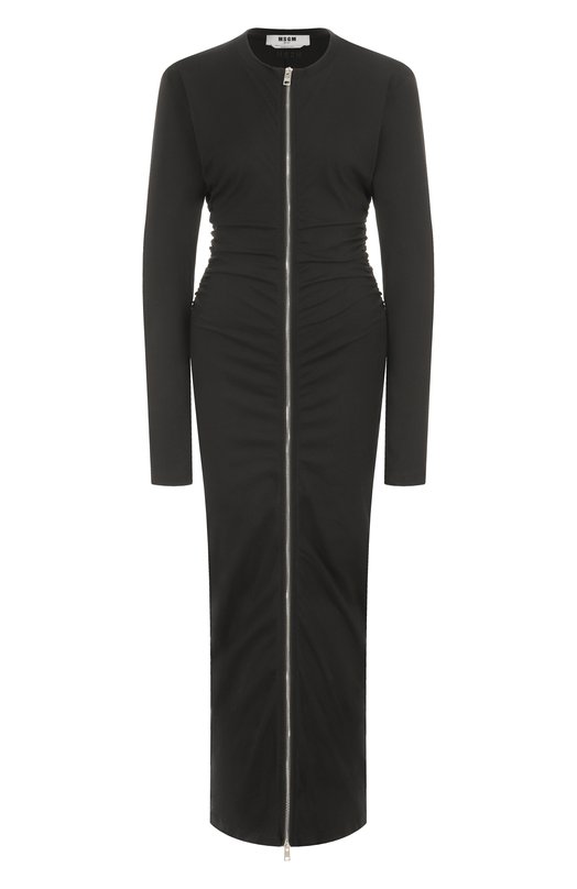 Хлопковое платье MSGM 3941MDA82/257798 Чёрный 3941MDA82/257798