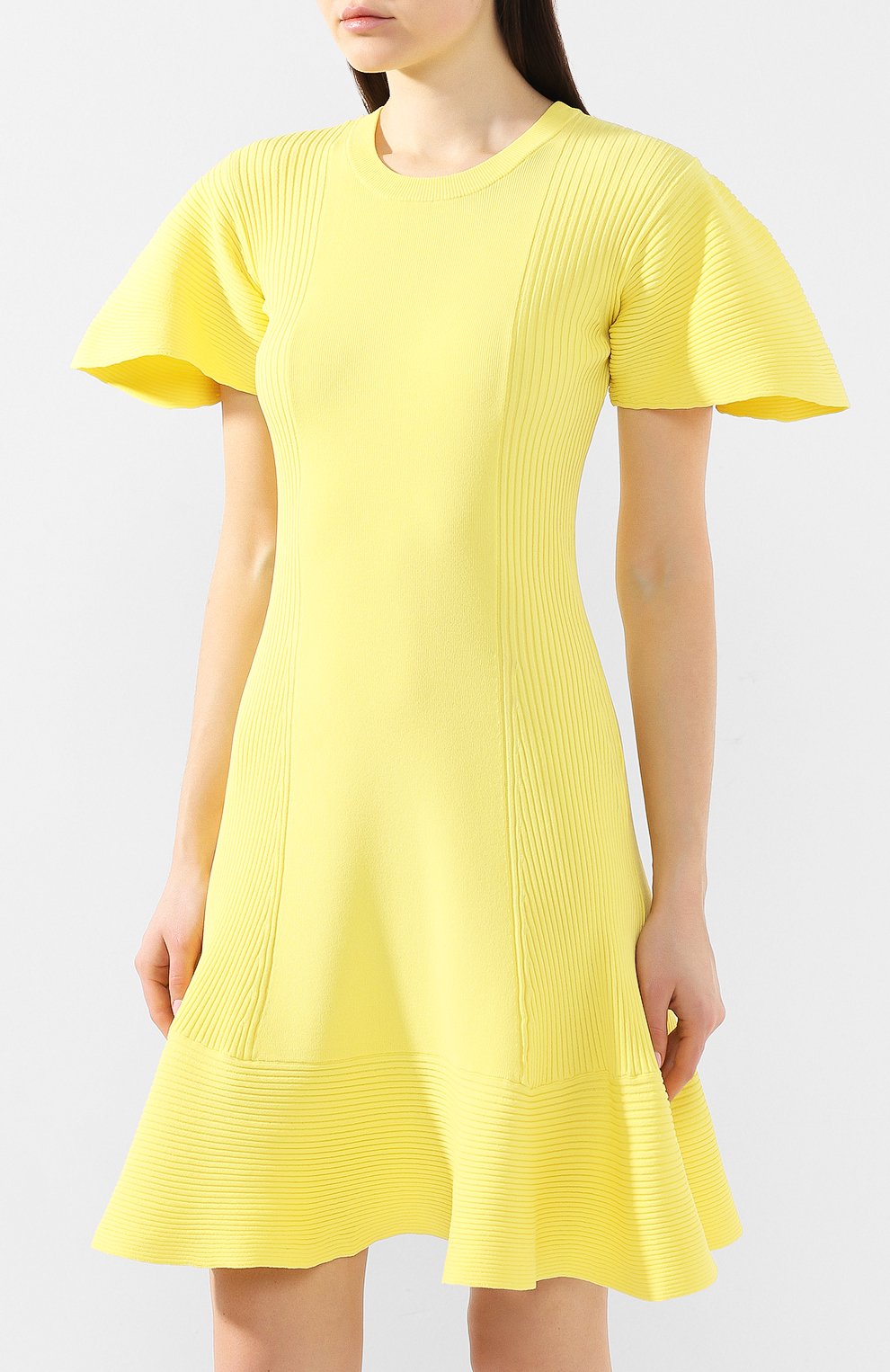 Платье из вискозы KENZO желтого цвета по цене 33700 руб., арт. 2R0418834, фото 3 Платье из вискозы KENZO, арт. 2R0418834, фото 3
