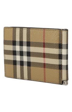 Мужской зажим для купюр BURBERRY бежевого цвета, арт. 8069809 | Фото 2 (Нос: Не проставлено; Материал сплава: Проставлено; Материал: Синтетический материал)