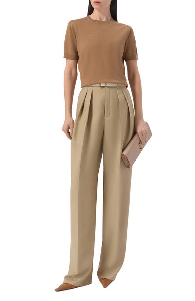 Брюки из шерсти и шелка SAINT LAURENT, арт. 854457/Y7K11, фото 2