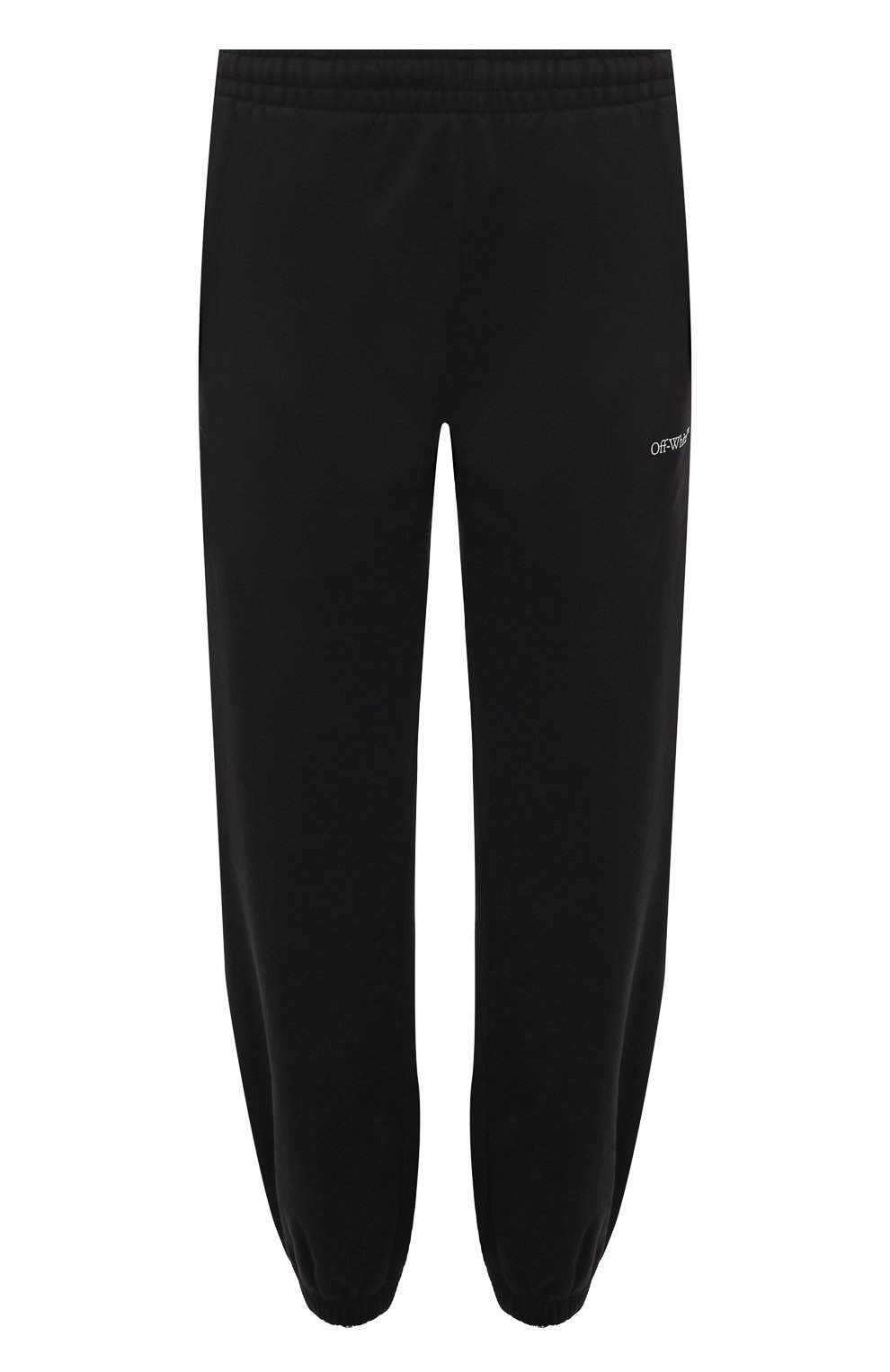 Хлопковые джоггеры OFF-WHITE черного цвета по цене 46300 руб., арт. OWCH006C99JER0031001, фото 1 Хлопковые джоггеры OFF-WHITE, арт. OWCH006C99JER0031001, фото 1