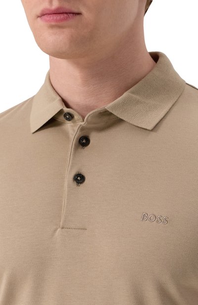 Хлопковое поло BOSS, арт. 50468392, фото 5