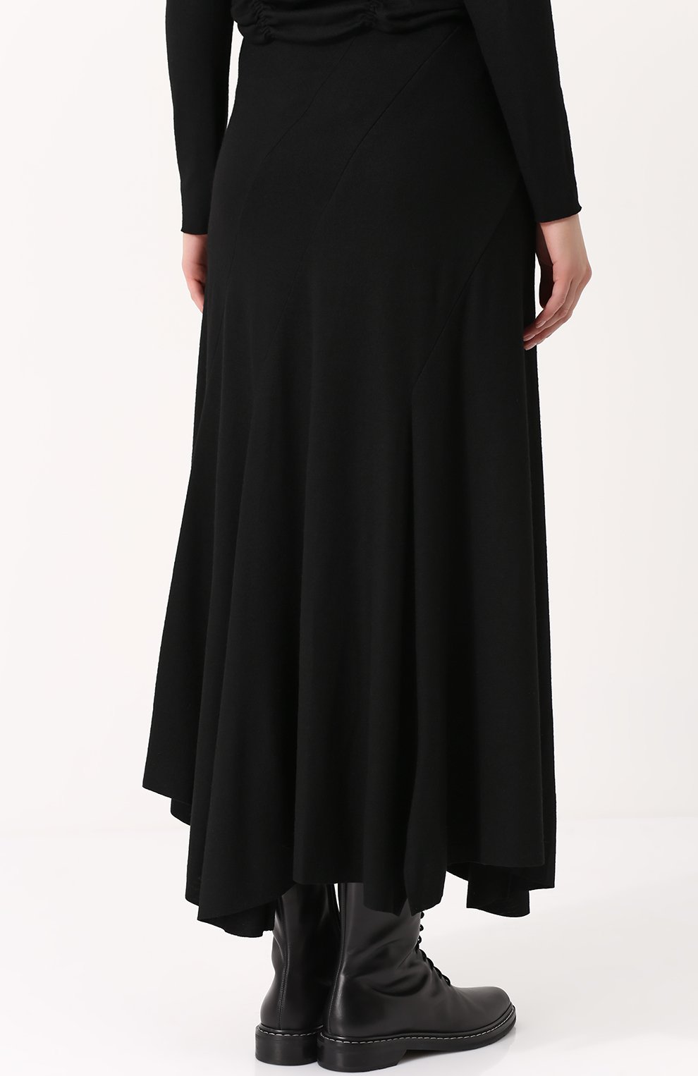 Однотонная шерстяная юбка-макси Y`S, арт. YK-S42-138, фото 4