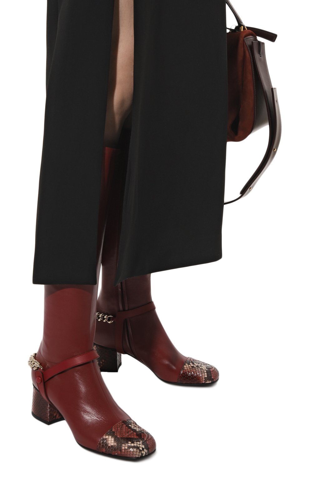 Сапоги с отделкой из кожи питона GUCCI, арт. 388453 EU740, фото 3