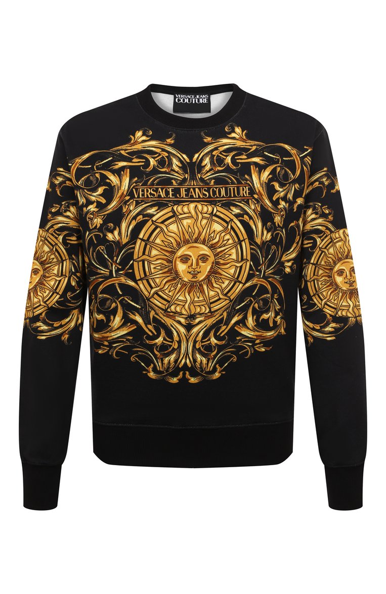 Хлопковый свитшот VERSACE JEANS COUTURE, арт. 72GAI3RB-72UP302 PANEL P. BAR0QUE SUN FELPA PANEL/, фото 1