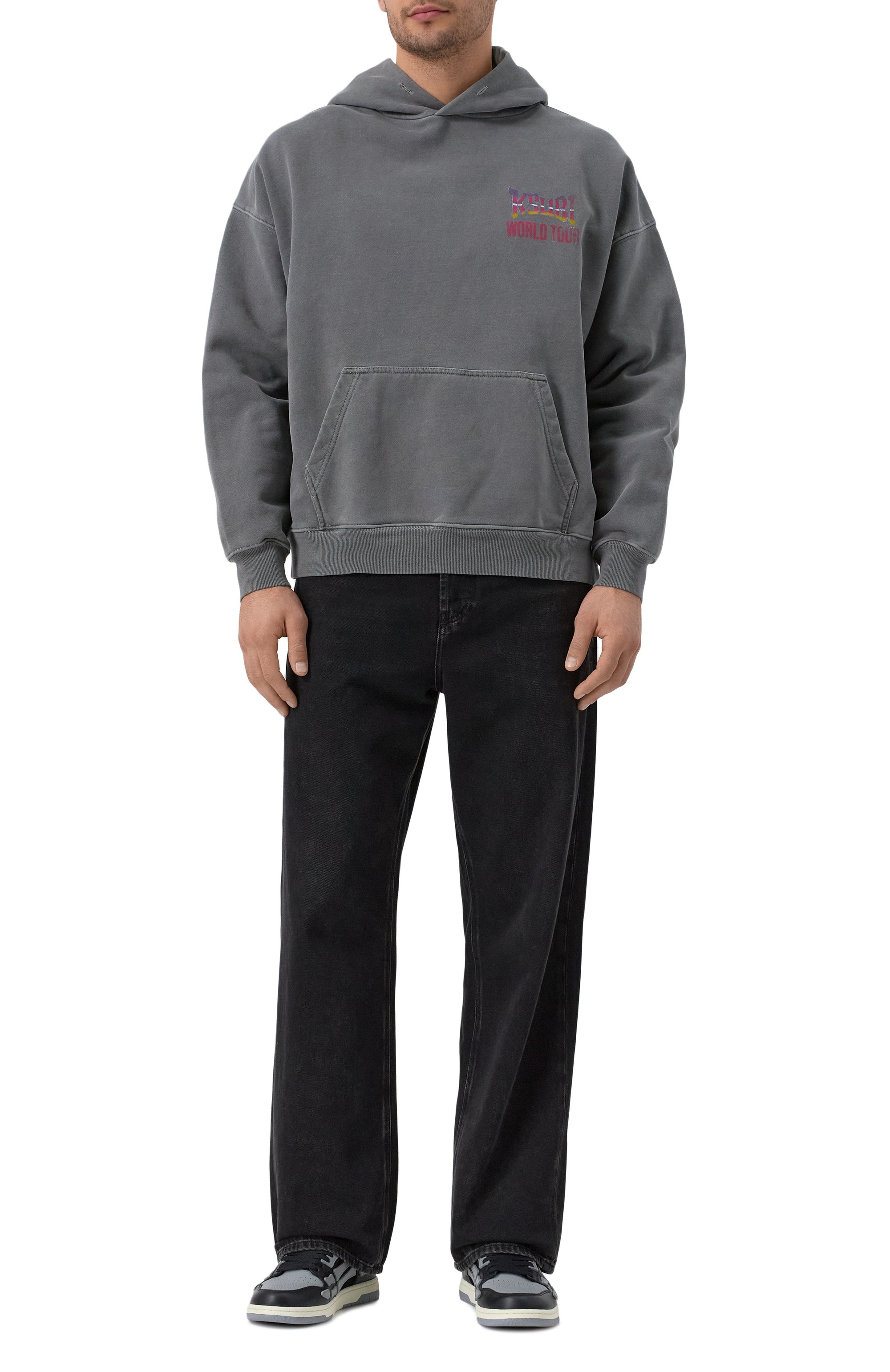 Кожаные кеды skel-top AMIRI черного цвета по цене 71950 руб., арт. AMF0SR1080, фото 2 Кожаные кеды skel-top AMIRI, арт. AMF0SR1080, фото 2