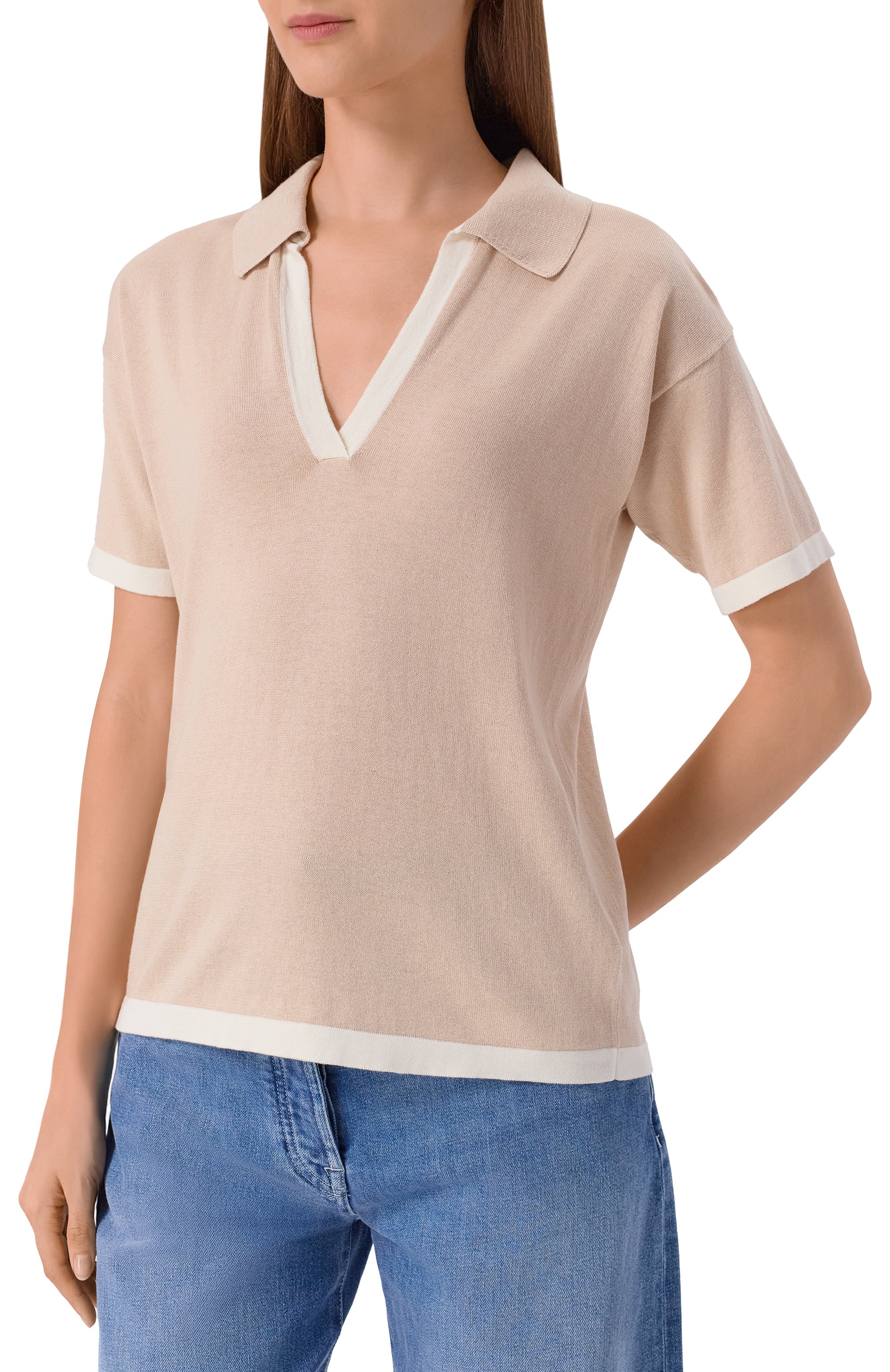 Поло из шелка и хлопка MVST, арт. WS61-612MU, фото 3