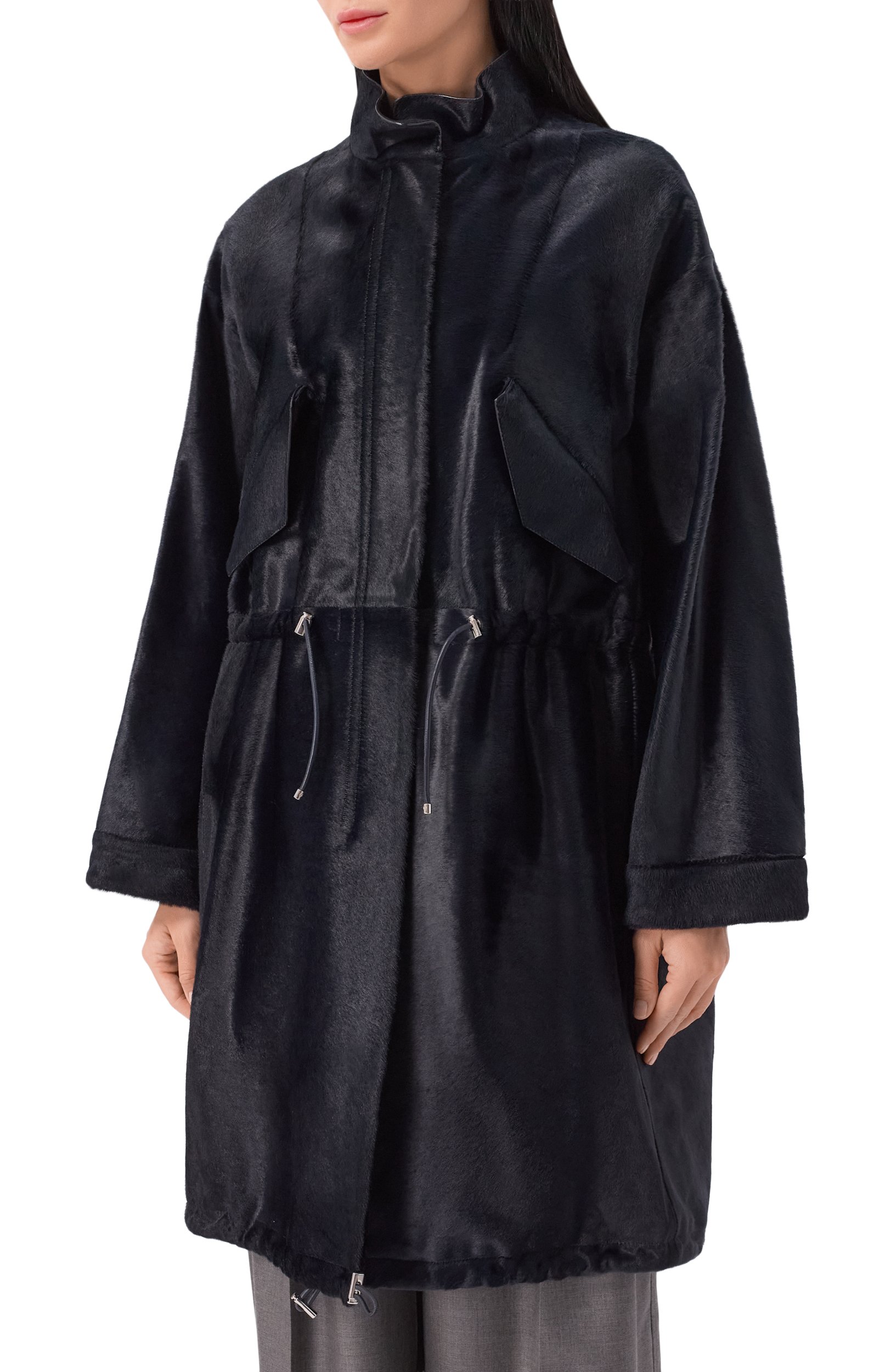 Парка из теленка GIORGIO ARMANI темно-синего цвета по цене 1125000 руб., арт. BAL05P/BAP23, фото 3 Парка из теленка GIORGIO ARMANI, арт. BAL05P/BAP23, фото 3