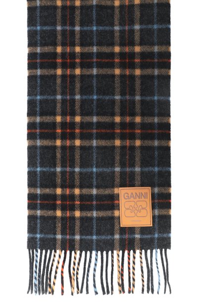 Шерстяной шарф GANNI, арт. A6933, фото 4
