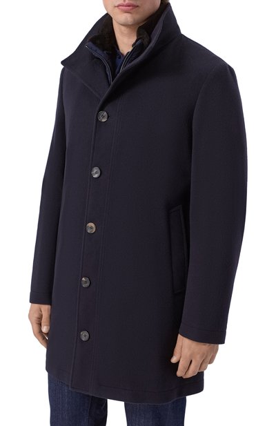 Пальто из кашемира и шерсти KITON синего цвета по цене 1235000 руб., арт. UW2516CV0462L, фото 3 Пальто из кашемира и шерсти KITON, арт. UW2516CV0462L, фото 3