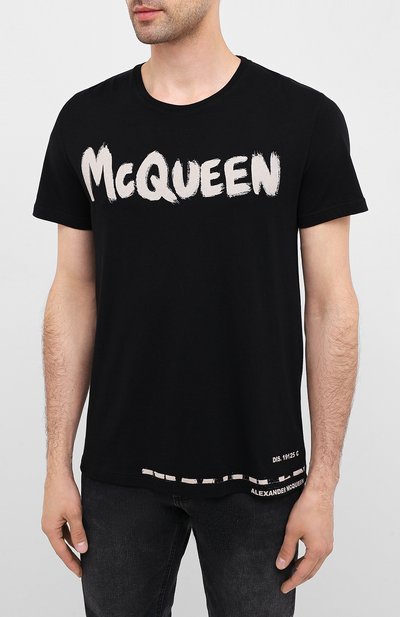 Хлопковая футболка ALEXANDER MCQUEEN, арт. 622104/QPZ57, фото 3