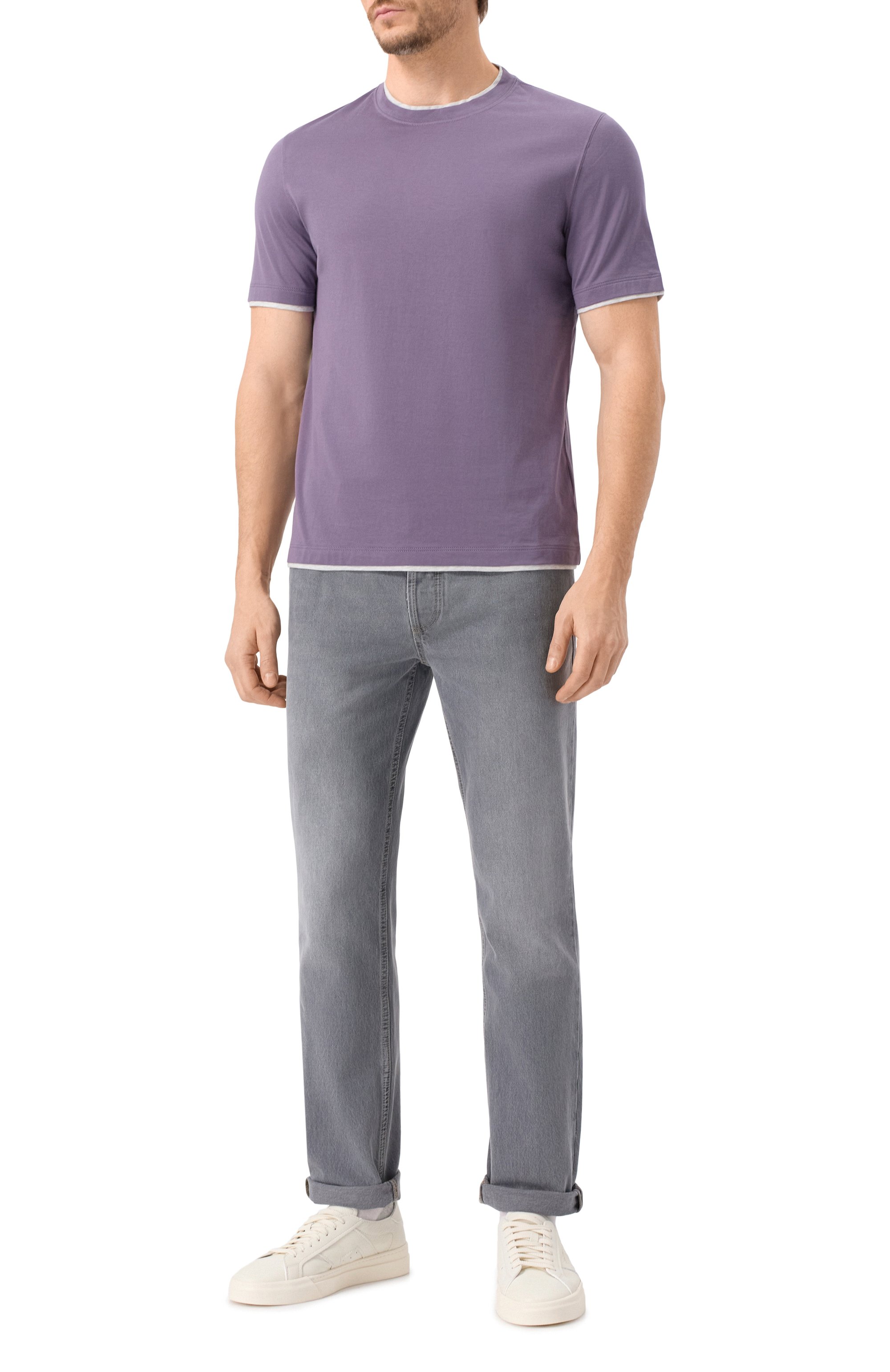 Хлопковая футболка BRUNELLO CUCINELLI, арт. M0B137427, фото 2