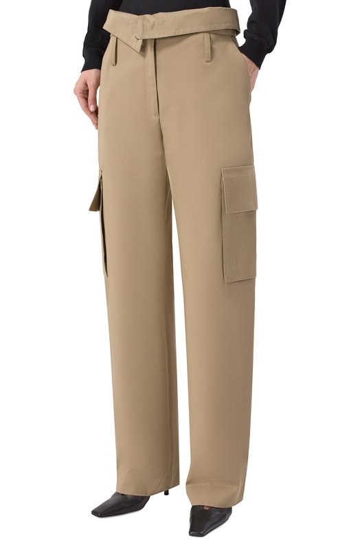 Хлопковые брюки-карго Iro WP23INDRA Бежевый  WP23INDRA Фото 3
