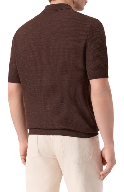 Поло изо льна и шелка CORNELIANI, арт. 27M566/2725134, фото 4