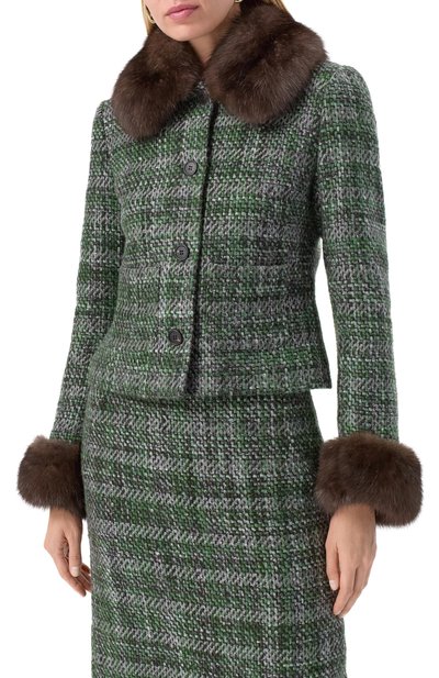 Жакет из кашемира и шелка с отделкой из соболя MVST, арт. M25.1PW.J005/13441, фото 3