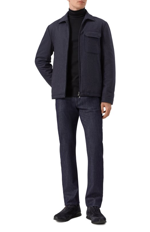 Замшевые кроссовки Kiton USSA107N0010801 Синий  USSA107N0010801 Фото 2