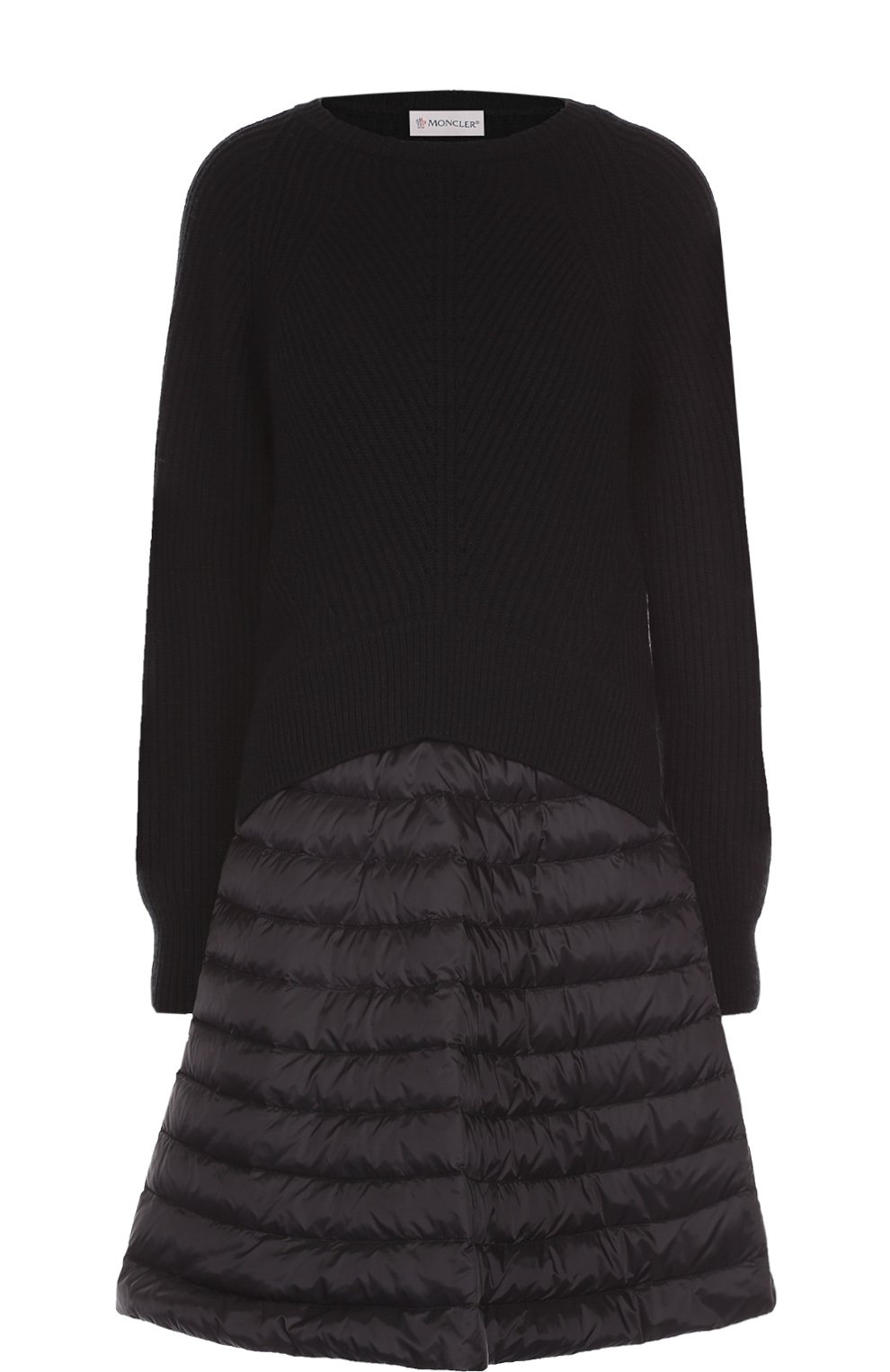 Платье фактурной вязки с утепленной юбкой MONCLER, арт. B2-093-95567-00-95116, фото 1