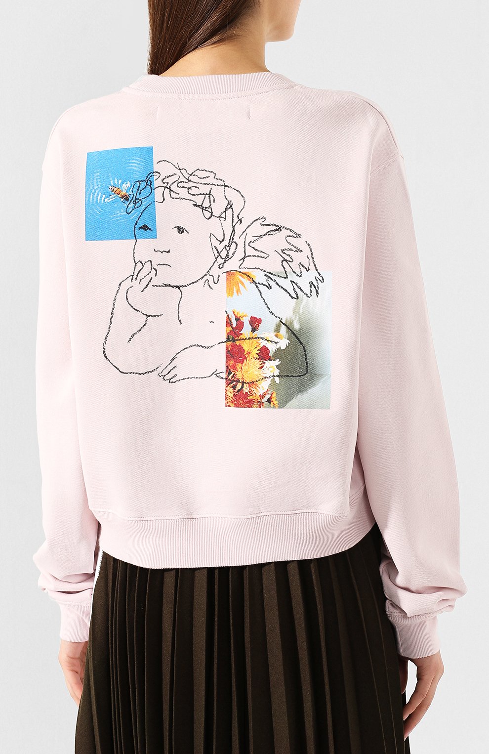 Хлопковый свитшот OFF-WHITE сиреневого цвета по цене 32900 руб., арт. 0WBA026E190030612588, фото 4 Хлопковый свитшот OFF-WHITE, арт. 0WBA026E190030612588, фото 4