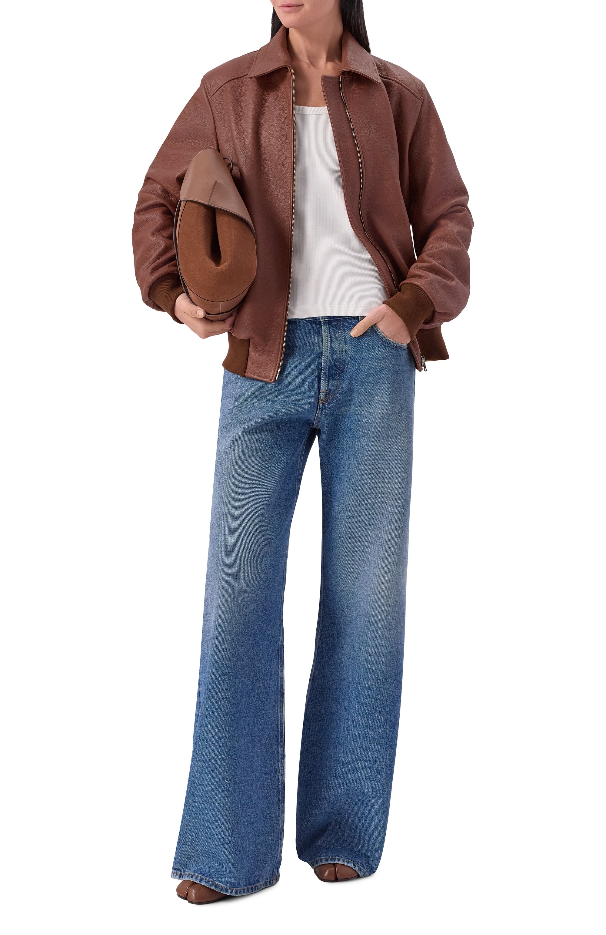 Кожаный бомбер MASLOV, арт. SMB63, фото 2