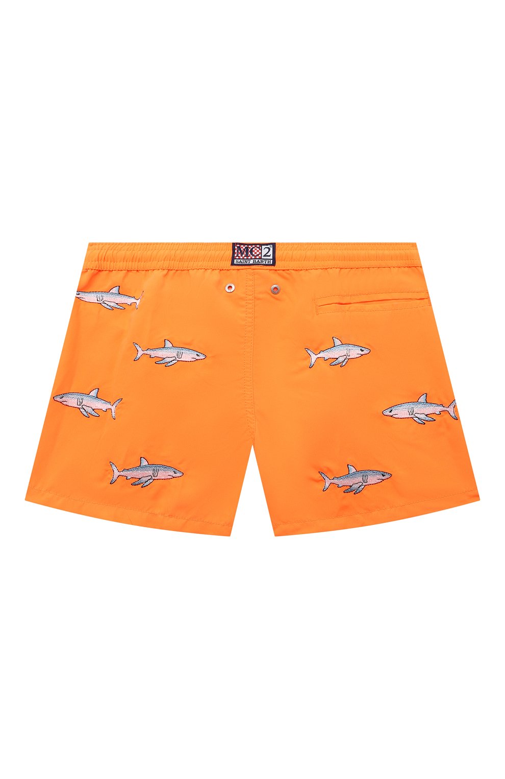 Плавки-шорты MC2 SAINT BARTH оранжевого цвета по цене 8755 руб., арт. STBK/JEAN EMBR0IDERY/00038D, фото 2 Плавки-шорты MC2 SAINT BARTH, арт. STBK/JEAN EMBR0IDERY/00038D, фото 2