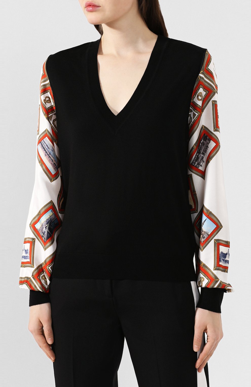 Пуловер из смеси шерсти и шелка BURBERRY, арт. 8013381, фото 3