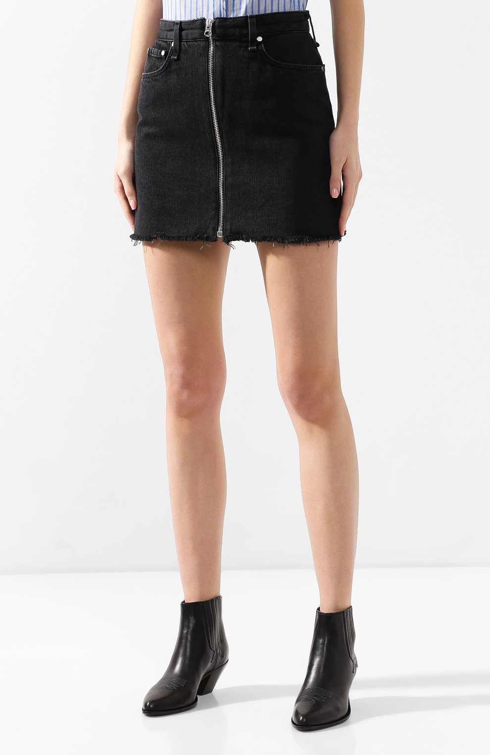 Джинсовая юбка RAG AND BONE, арт. W1B19I252CLR, фото 3