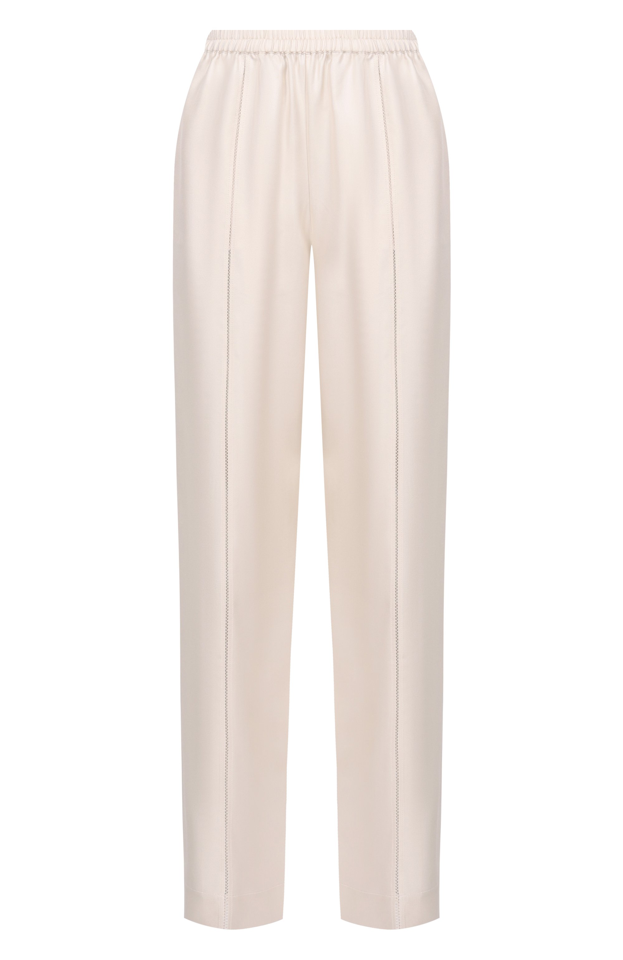 Шелковые брюки LOULOU DE SAISON кремового цвета по цене 51950 руб., арт. LARS, фото 1 Шелковые брюки LOULOU DE SAISON, арт. LARS, фото 1