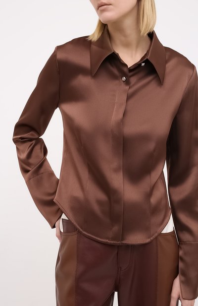 Блузка NANUSHKA, арт. ALICE_BR0WN_SLIP SATIN, фото 3