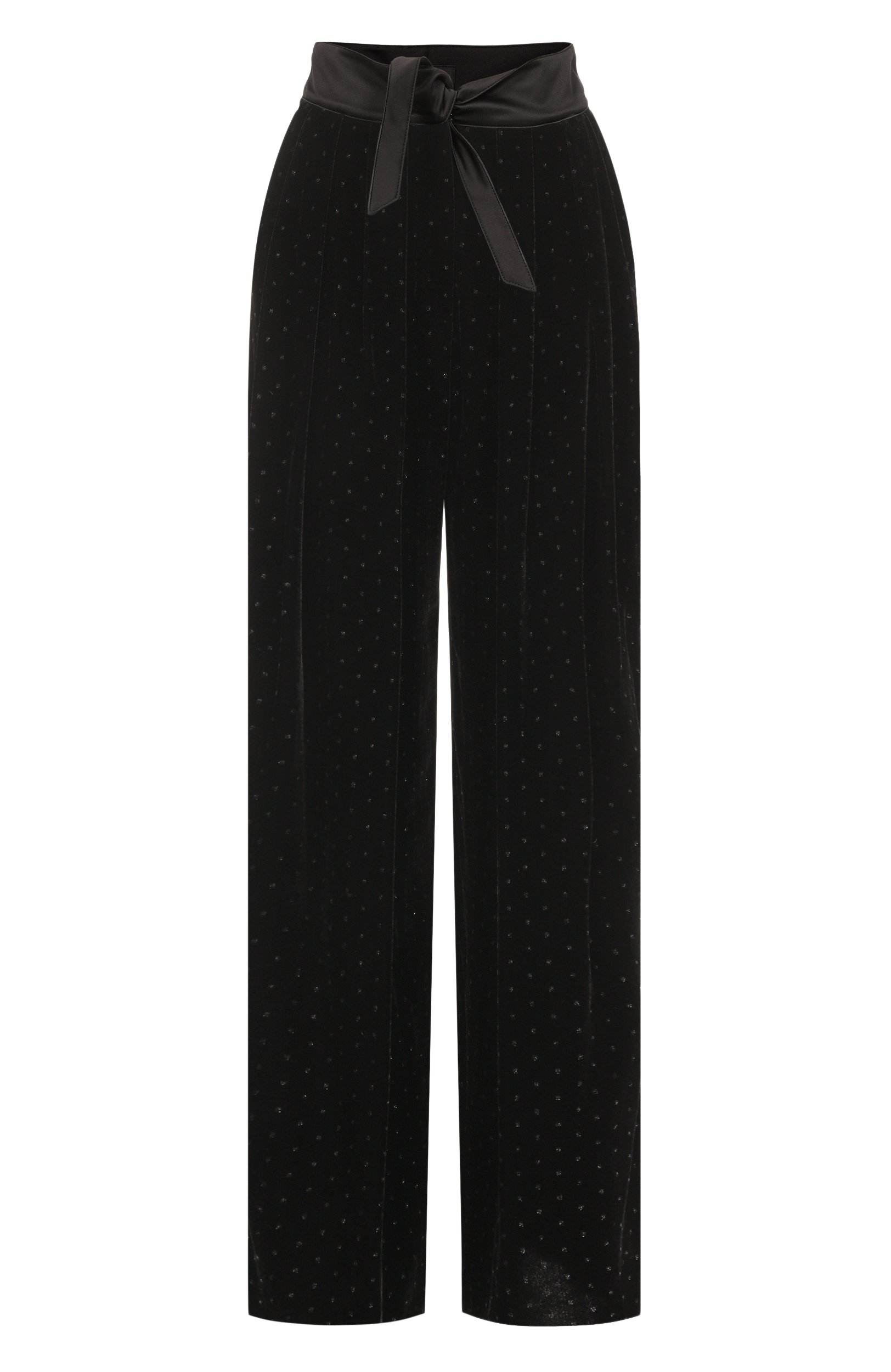 Бархатные брюки EMPORIO ARMANI черного цвета по цене 63950 руб., арт. EW004285/AF24428, фото 1 Бархатные брюки EMPORIO ARMANI, арт. EW004285/AF24428, фото 1