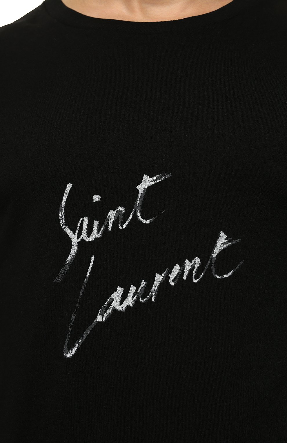 Хлопковая футболка SAINT LAURENT, арт. 480406/YB1GN, фото 5