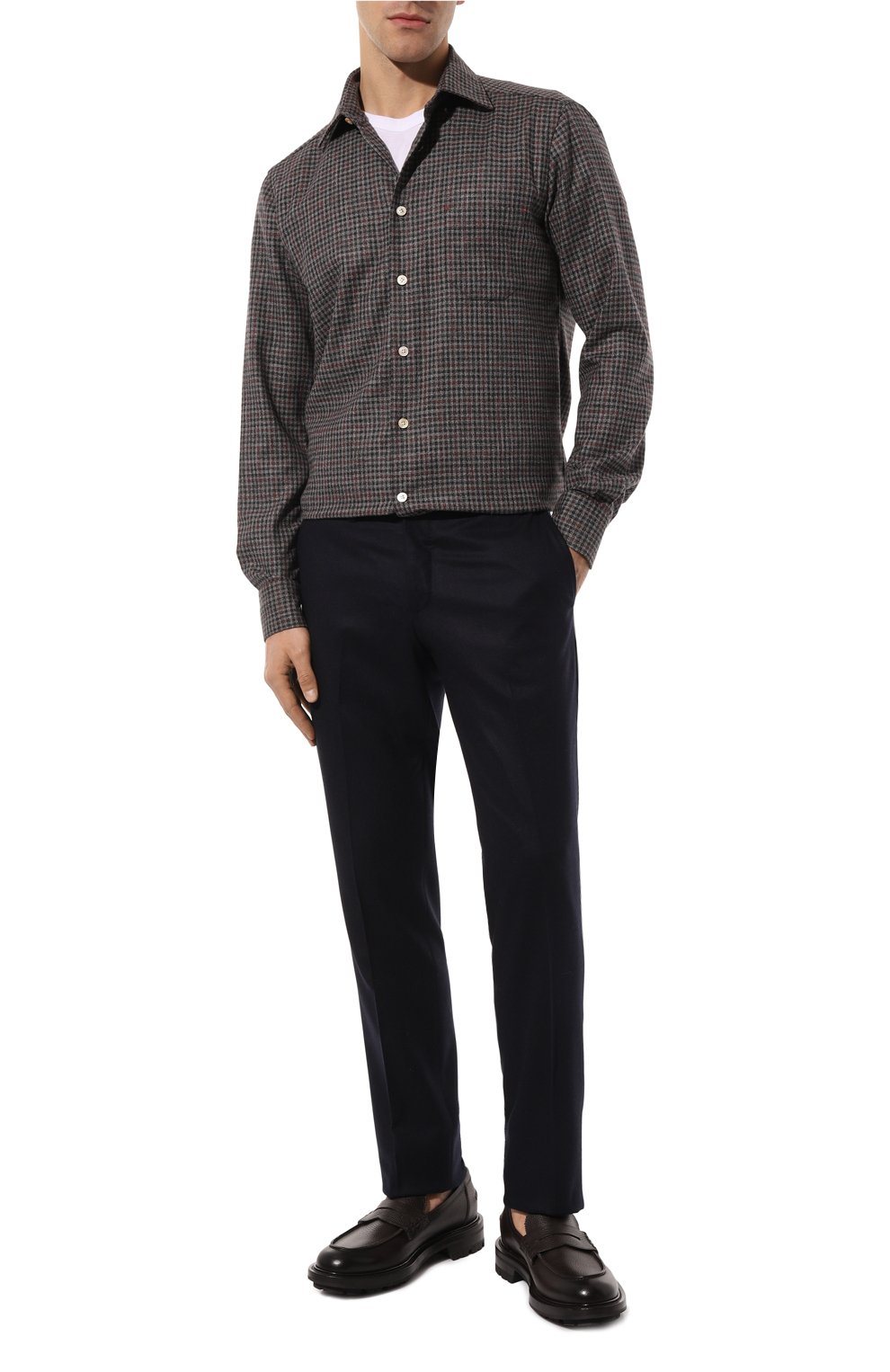 Рубашка из шерсти и шелка KITON, арт. UMCNERK0143C01, фото 2