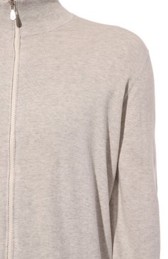 Мужской хлопковый кардиган BRUNELLO CUCINELLI светло-серого цвета, арт. M2900B2280 | Фото 5 (Рукава: Длинные; Материал сплава: Проставлено; Длина (для топов): Стандартные; Материал внешний: Хлопок; Драгоценные камни: Проставлено; Мужское Кросс-КТ: Кардиган-одежда; Стили: Кэжуэл)