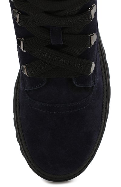 Замшевые ботинки с меховой отделкой DOLCE & GABBANA, арт. DA0744/AA259/37-39, фото 4