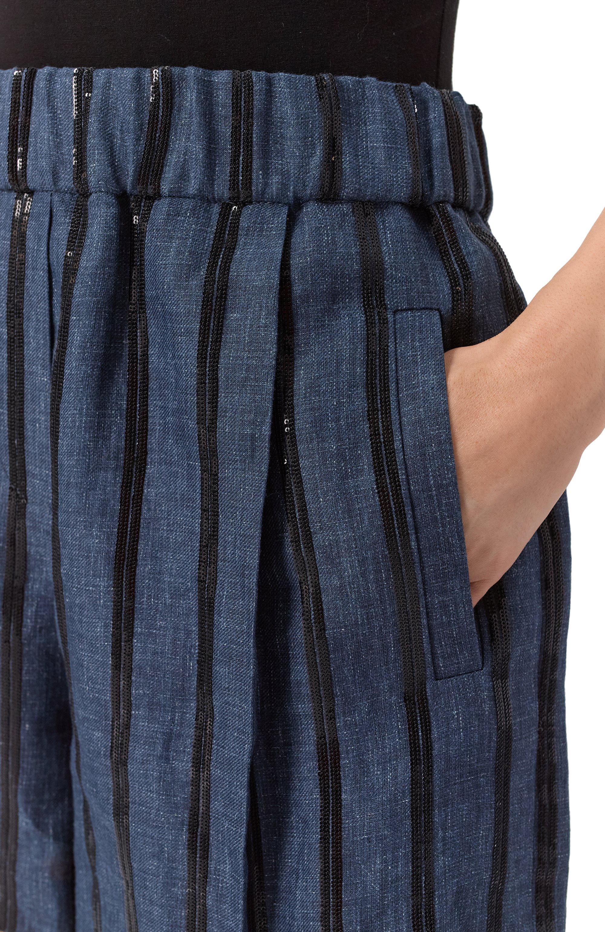 Льняные шорты BRUNELLO CUCINELLI, арт. MH538P8898, фото 5