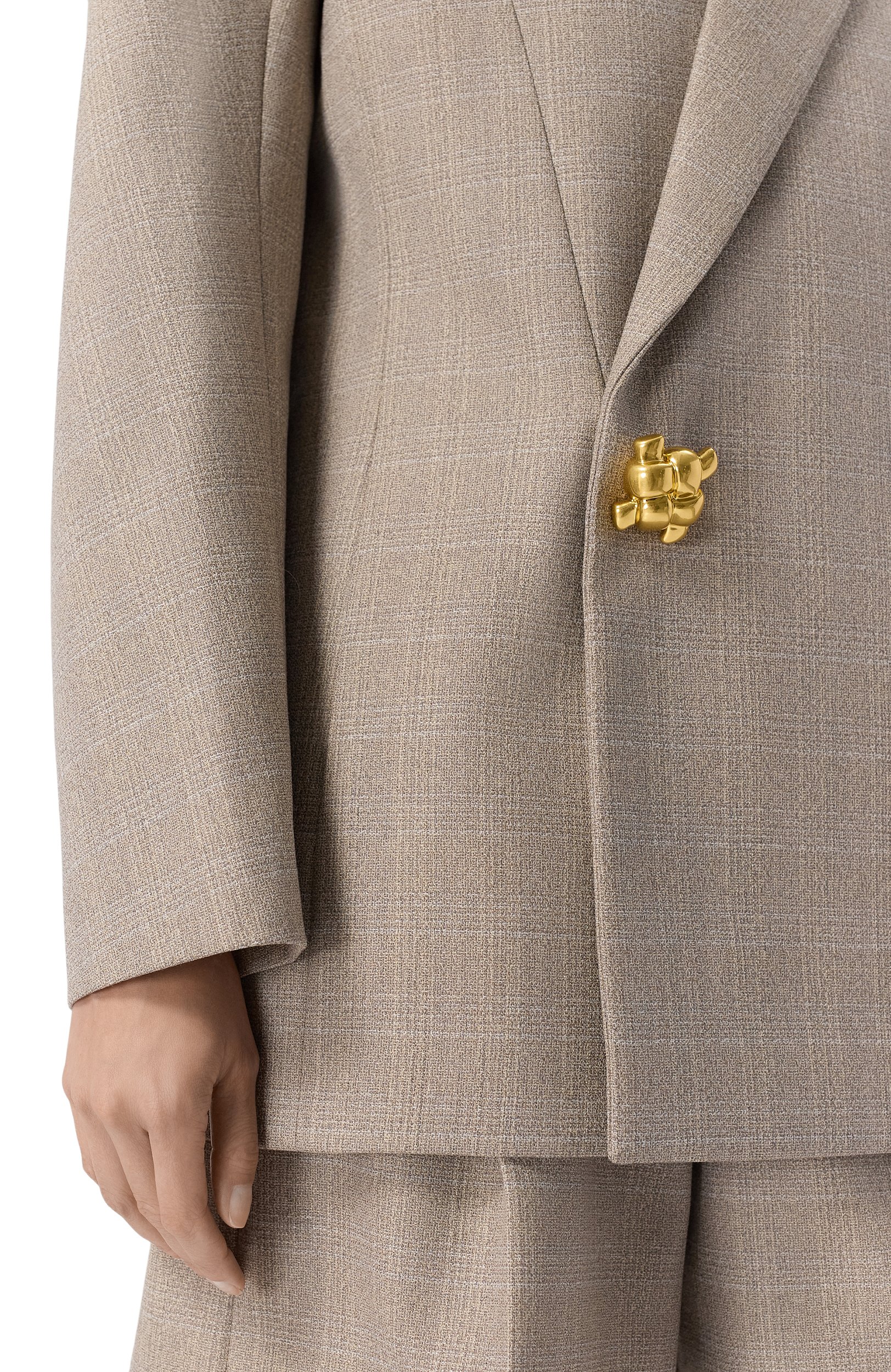 Шерстяной жакет BOTTEGA VENETA бежевого цвета по цене 539500 руб., арт. A0024V/V6NC0, фото 5 Шерстяной жакет BOTTEGA VENETA, арт. A0024V/V6NC0, фото 5