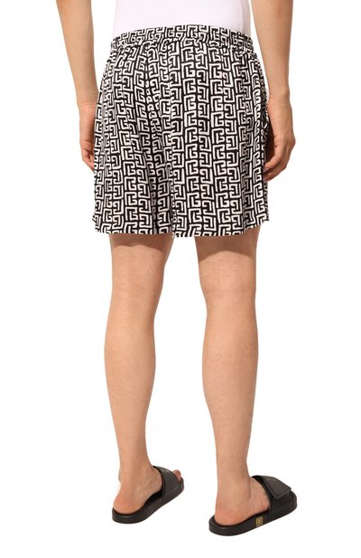 Шорты BALMAIN черно-белого цвета по цене 95900 руб., арт. DH1PA105/VF40, фото 4 Шорты BALMAIN, арт. DH1PA105/VF40, фото 4