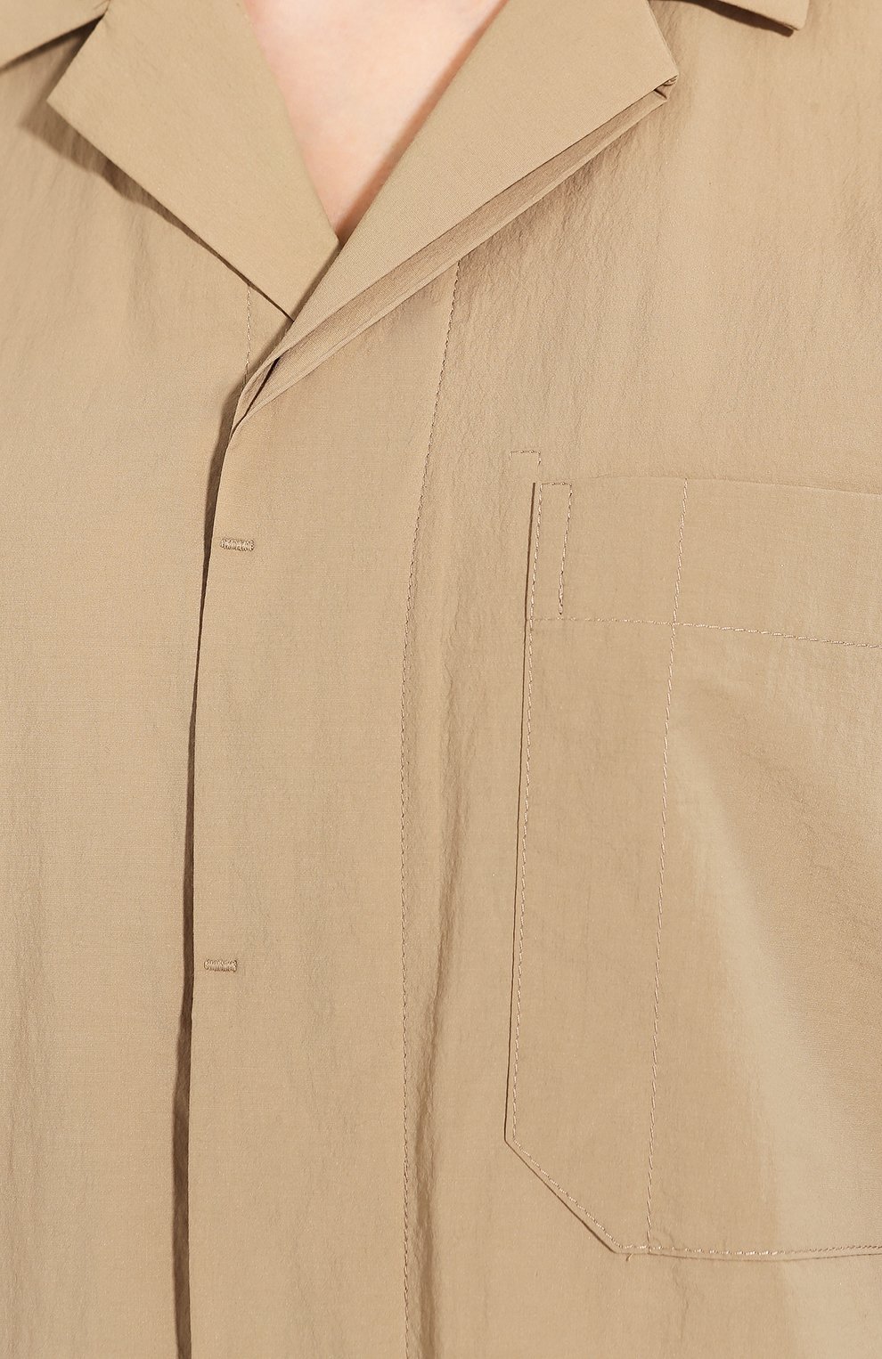 Рубашка LOW CLASSIC хаки цвета по цене 23250 руб., арт. L0W20SS_SH06KK, фото 5 Рубашка LOW CLASSIC, арт. L0W20SS_SH06KK, фото 5