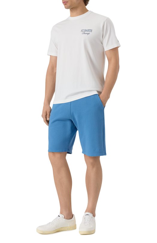 Хлопковые шорты MC2 Saint Barth STBM RANDLE/00195H Синий  STBM RANDLE/00195H Фото 2