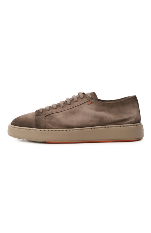 Замшевые кеды Cleanic Santoni MBCG21571TARCA0L Коричневый  MBCG21571TARCA0L Фото 4
