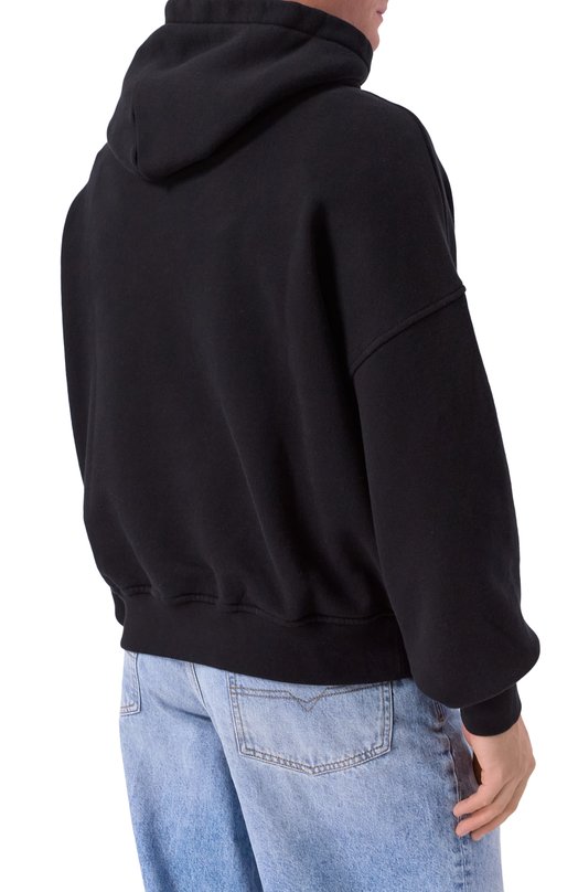 Хлопковое худи Palm Angels PMBB17GF25FLE002 Чёрный  PMBB17GF25FLE002 Фото 4