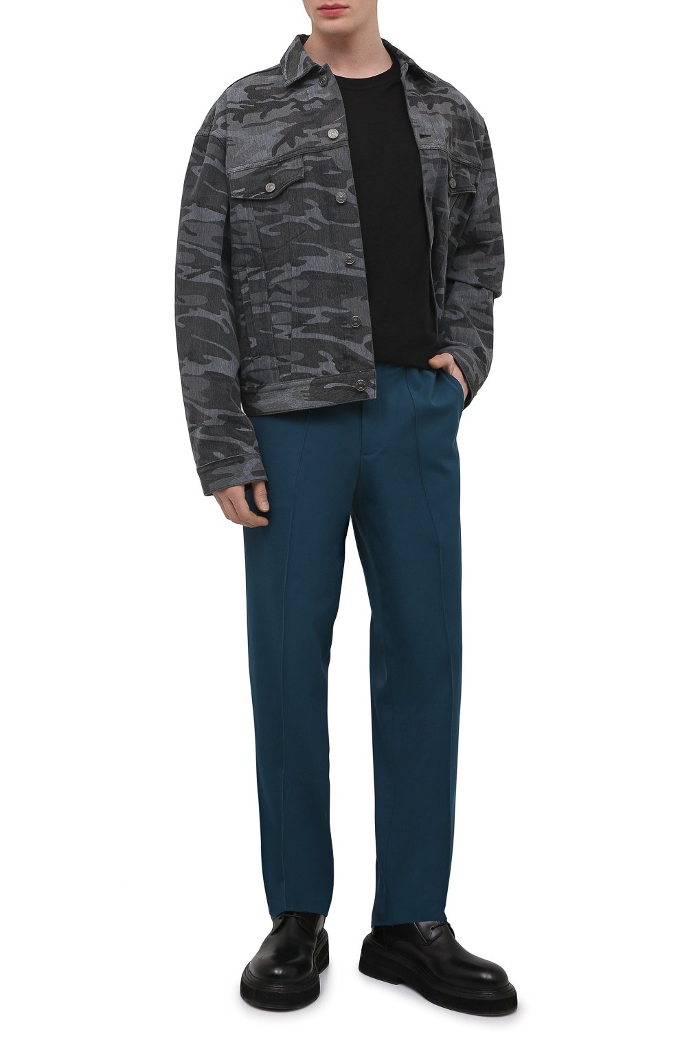 Шерстяные брюки BERLUTI бирюзового цвета по цене 118000 руб., арт. R19TTU71-003, фото 2 Шерстяные брюки BERLUTI, арт. R19TTU71-003, фото 2