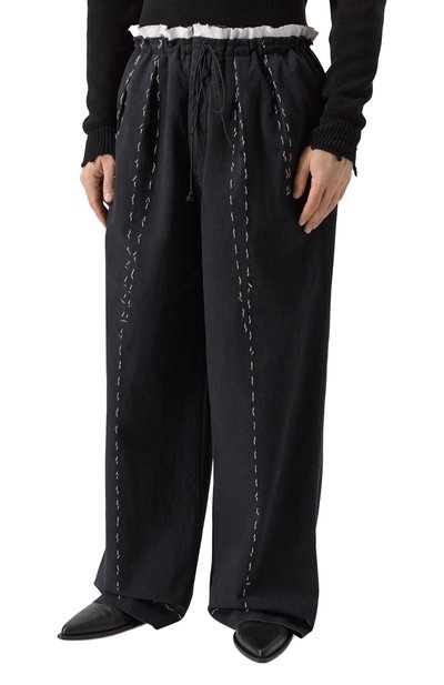 Брюки из хлопка и льна MAISON MARGIELA, арт. S50KA0664/M35295, фото 3