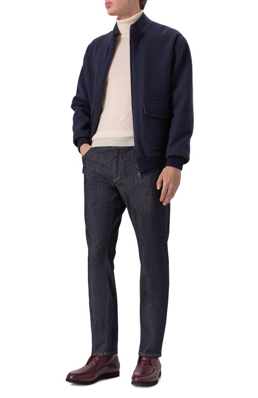 Кожаные ботинки Kiton USSA105N0012609 Бордовый  USSA105N0012609 Фото 2